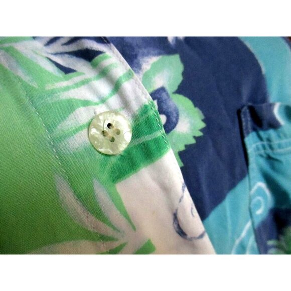 Small Vintage Krazy Kat Hawaiian Short Sleeve Button-Down Shirt Rayon Floral 90s - Picture 5 of 5